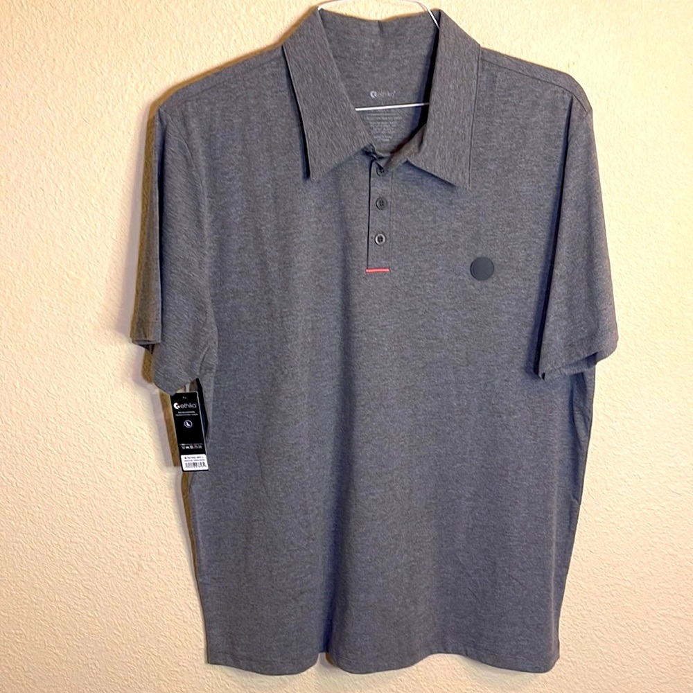 Ethika Sz L Gray polo NWT!